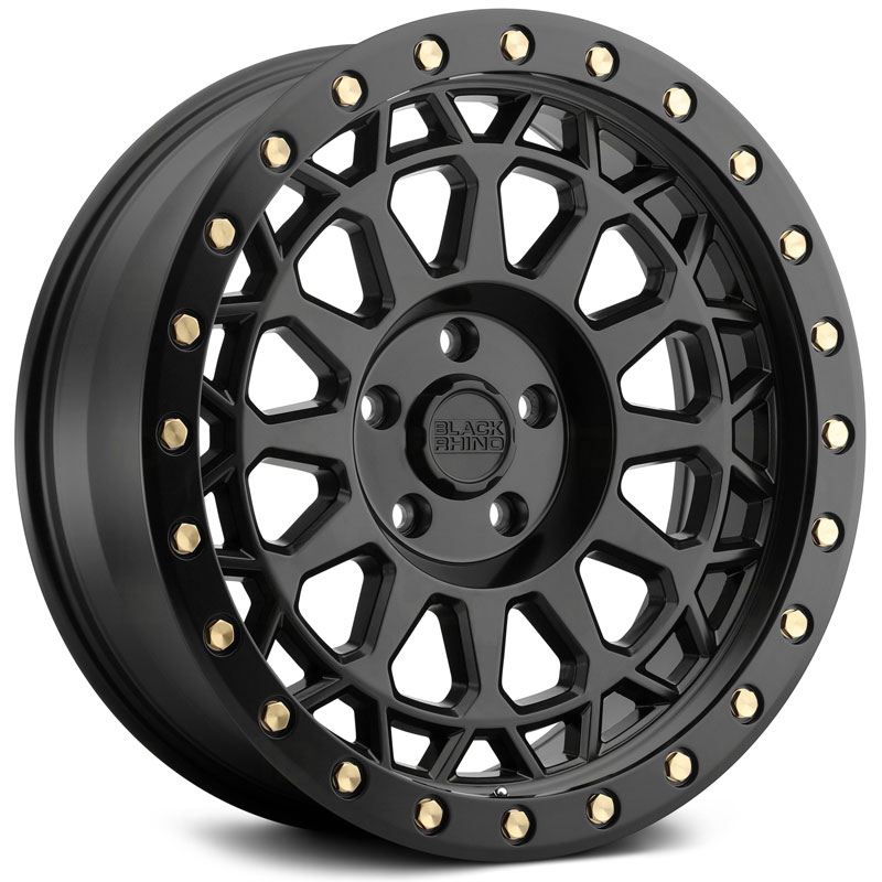 Black Rhino Primm  Wheels Matte Black W/Brass Bolts