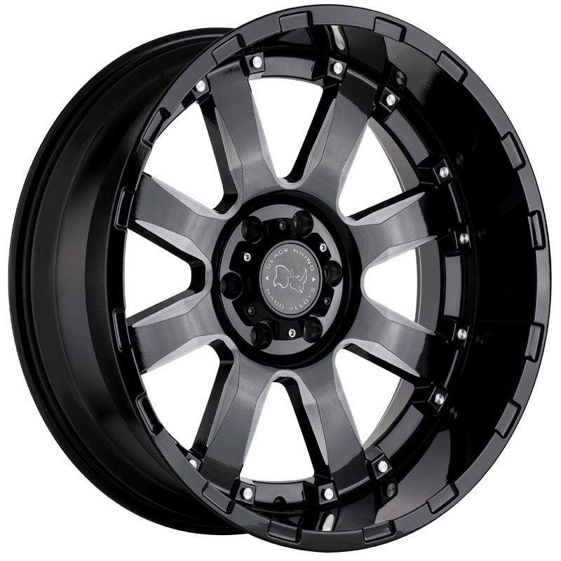 Black Rhino Sierra  Wheels Gloss Black W/Milled Spokes