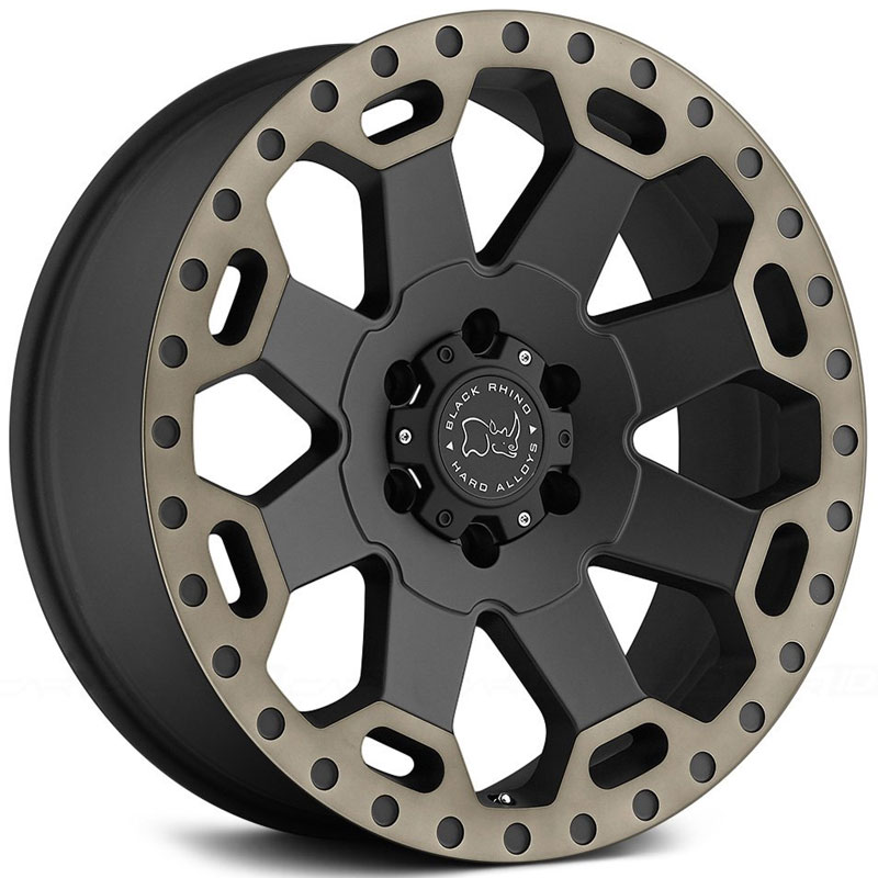 Black Rhino Warlord  Wheels Matte Black W/Machine dark Tint Lip