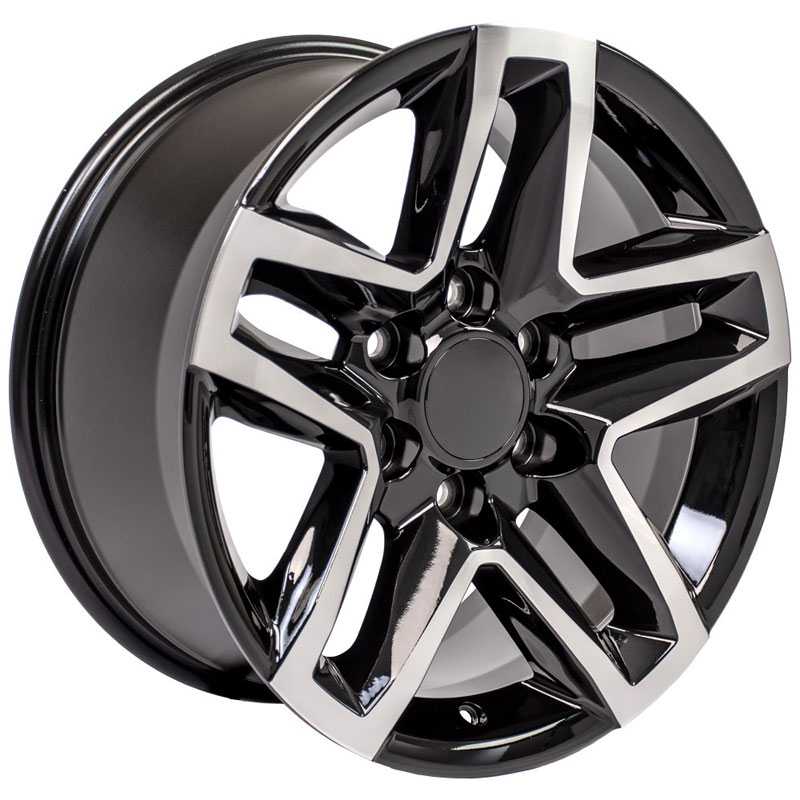 Chevy Silverado 1500 Trail Boss CV34  Wheels Machined Black