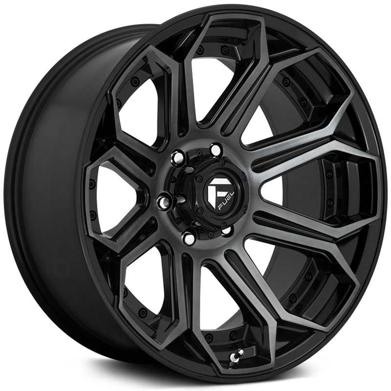 Fuel D704 Siege  Wheels Gloss Machined Double Dark Tint