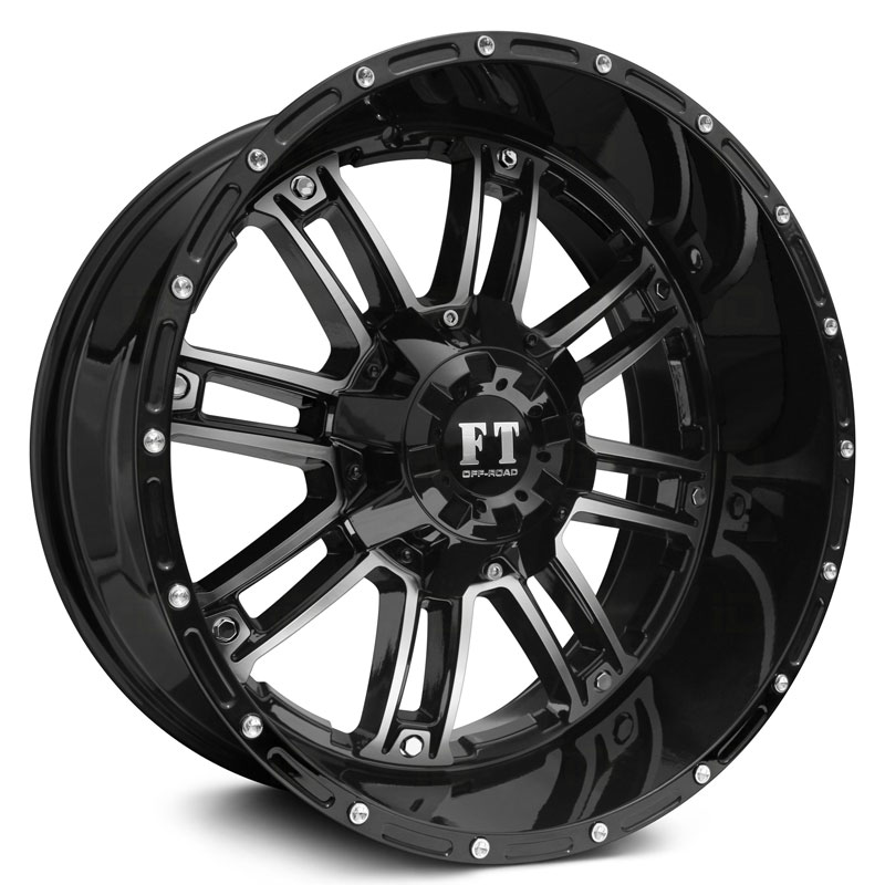 Full Throttle Full Throttle FT8033  Wheels Gloss Black Machined Face