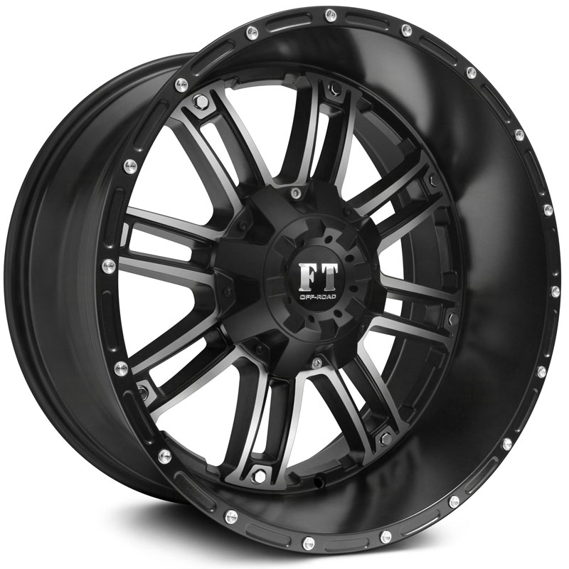 Full Throttle Full Throttle FT8033  Wheels Satin Black Machined Face