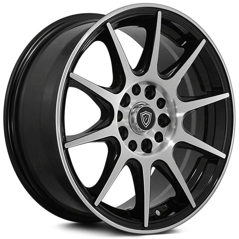 G-Line Alloys G1040  Wheels Gloss Black Machined Face