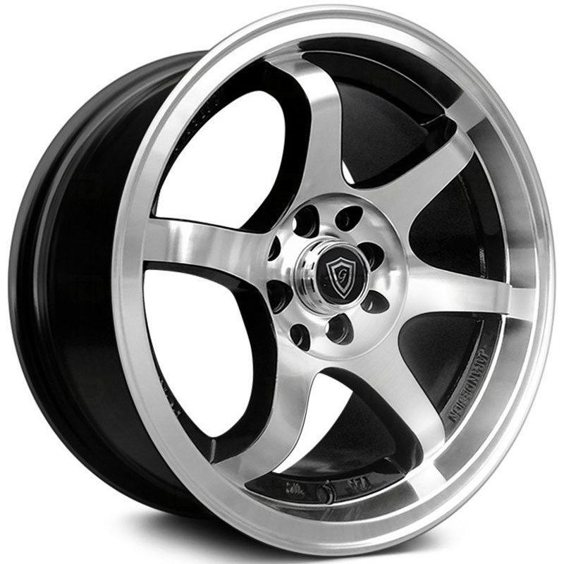 G-Line Alloys G6011  Wheels Gloss Black Machined