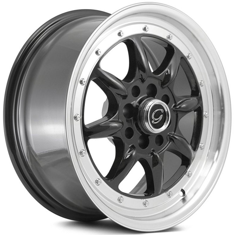 G-Line Alloys G8006  Wheels Gloss Black Machined Lip