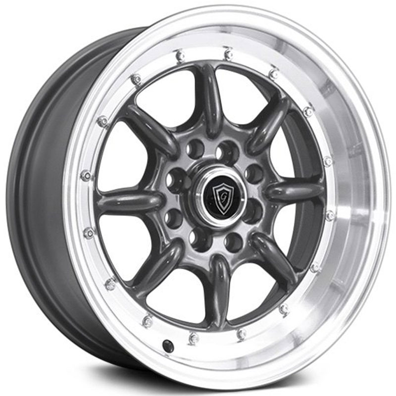 G-Line Alloys G8006  Wheels Gunmetal with Machined Lip