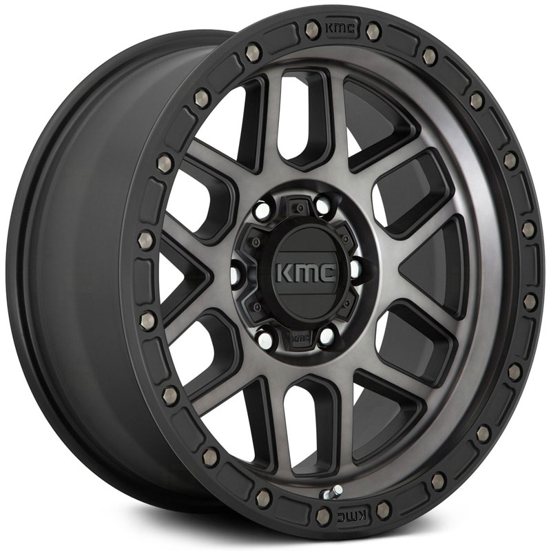 KMC KM544 Mesa  Wheels Satin Black With Gray Tint