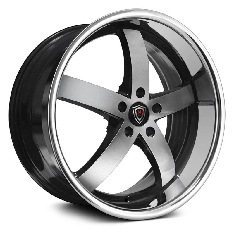 Marquee Luxury M5330B  Wheels Gloss Black Machined w/ Steel Lip