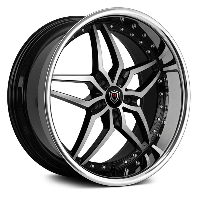 Marquee Luxury M5331  Wheels Gloss Black Machined w/ Steel Lip