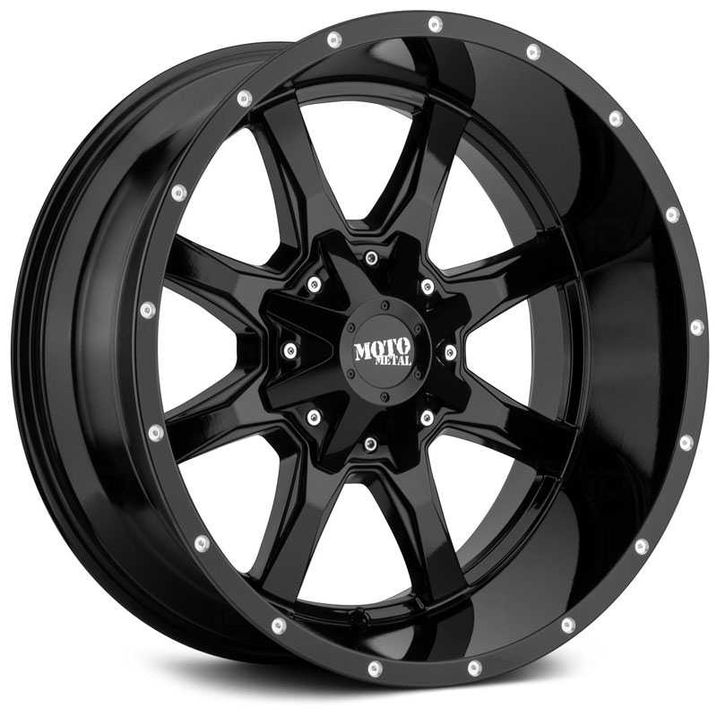 Moto Metal MO970  Wheels Gloss Black w/ Milled Lip