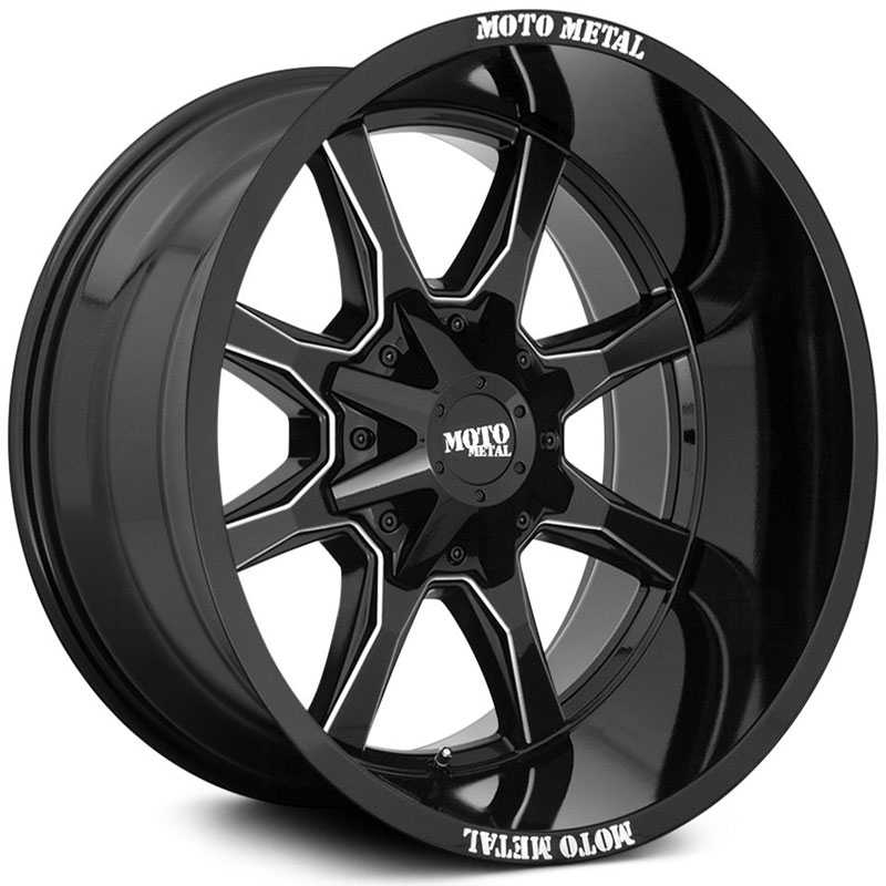 Moto Metal MO970  Wheels Gloss Black w/ Milled Spokes