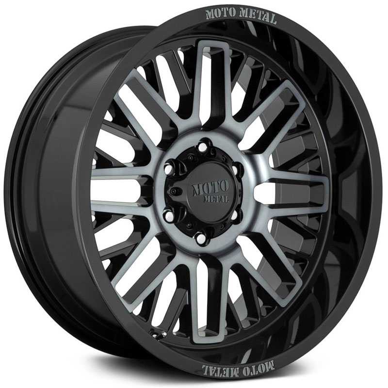 Moto Metal MO802 Warlock  Wheels Gloss Black Machined w/ Gray Tint