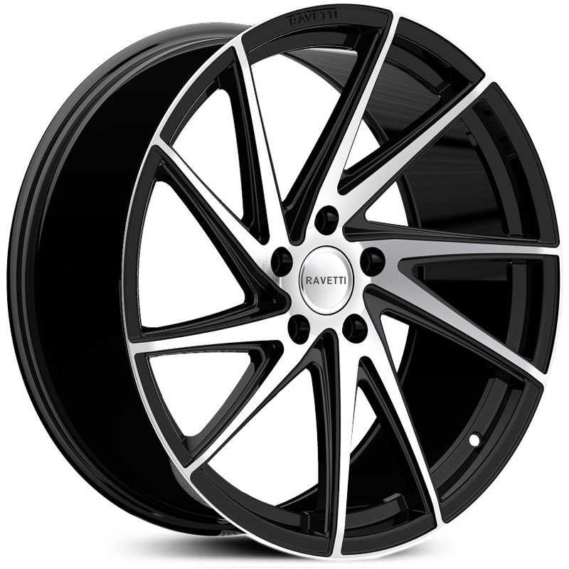 Ravetti M10  Wheels Satin Black w/ Machined Face