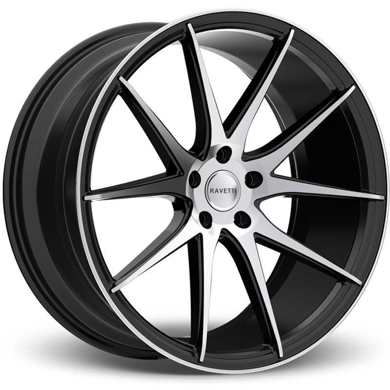 Ravetti M11  Wheels Gloss Black Milled