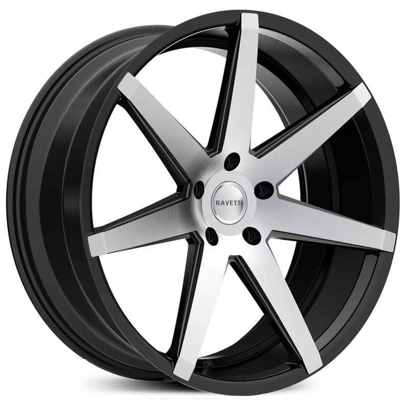 Ravetti M7  Wheels Satin Black w/ Machined Face