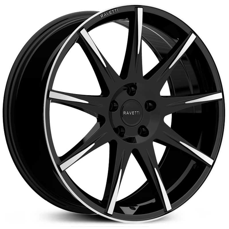 Ravetti M9  Wheels Satin Black w/ Machined Face