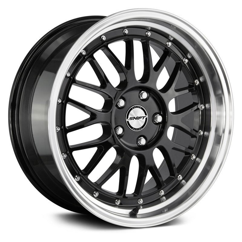 Shift flywheel  Wheels Gloss Black Polished Lip 