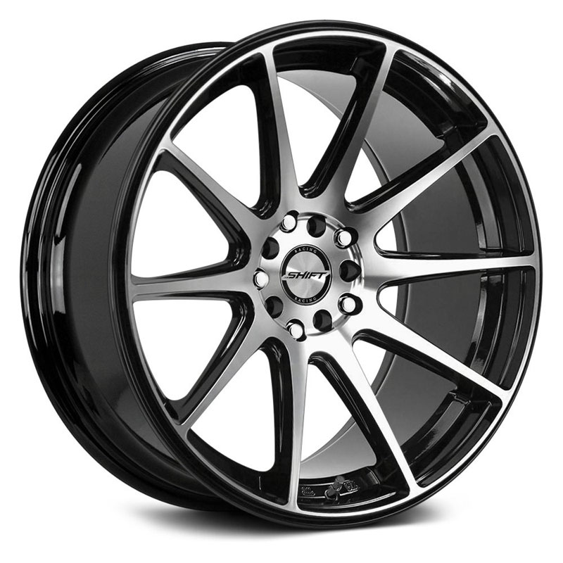 Shift Gear  Wheels Gloss Black Machined