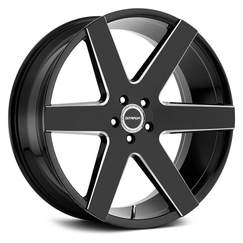 Strada Coda  Wheels Gloss Black Milled