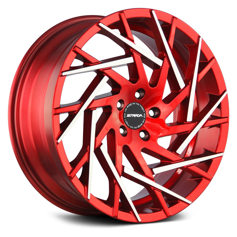 Strada Nido  Wheels Candy Red w/ Machined Tips