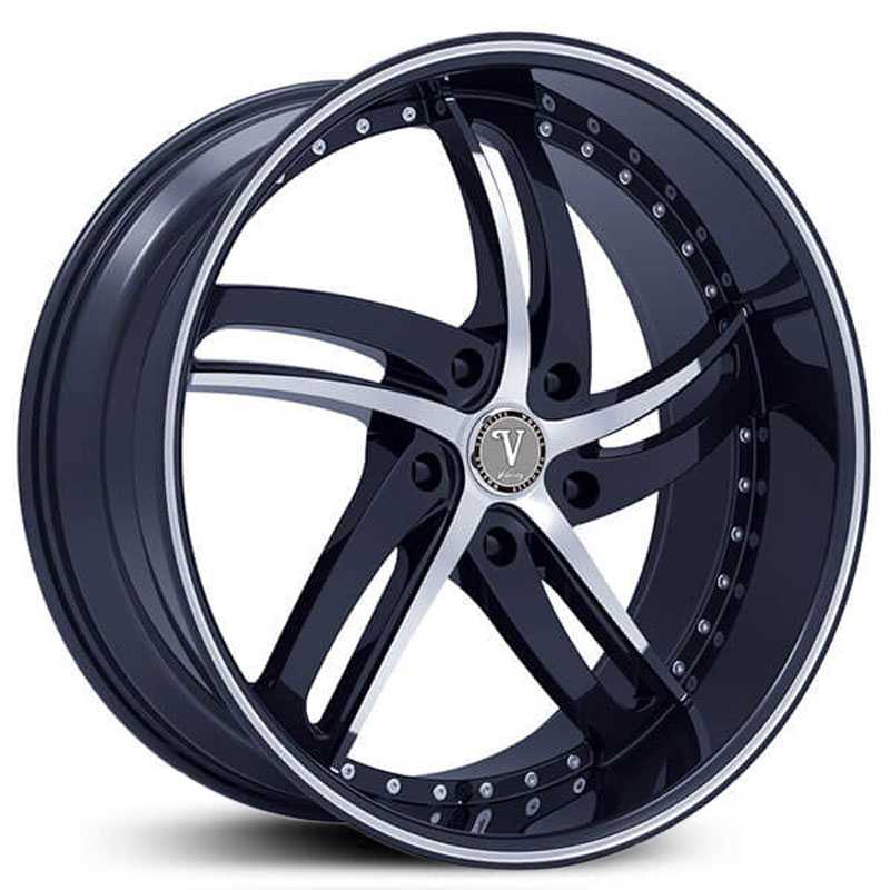 Velocity VW-25  Wheels Black Machined Face