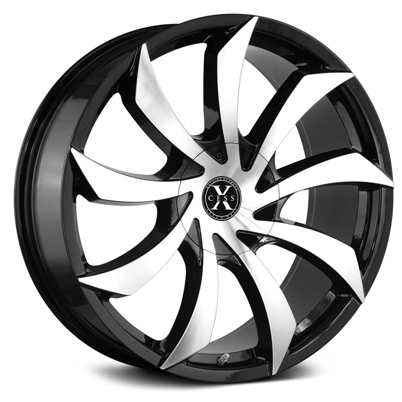 Xcess X01  Wheels Gloss Black Machined