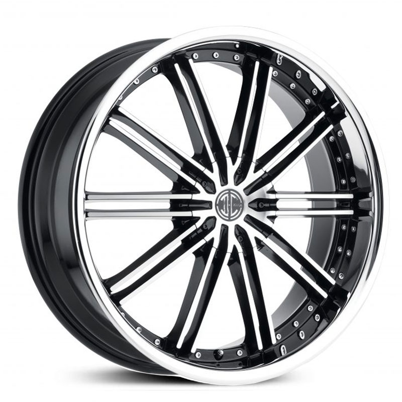 2Crave No.53  Wheels Gloss Black w/ Diamond Cut Face & Chrome Lip