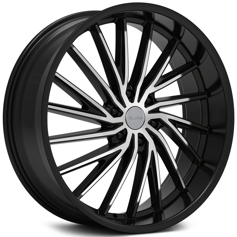 Elure 054  Wheels Black w/ Machined Face