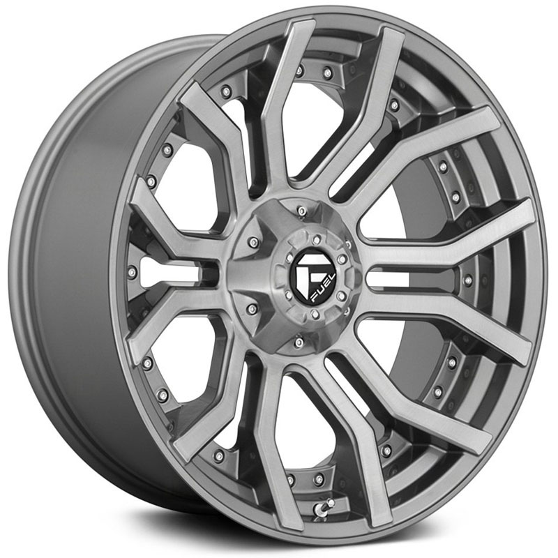 Fuel D713 Rage  Wheels Brushed Gunmetal