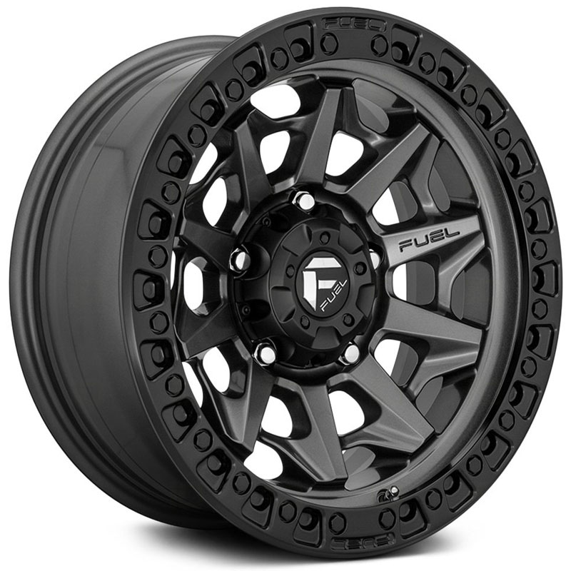 Fuel D716 Covert  Wheels Matte Gunmetal Black Bead Ring