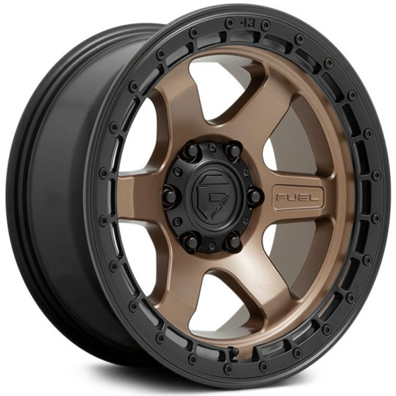 Fuel D751 Block  Wheels Matte Bronze w/ Black Ring