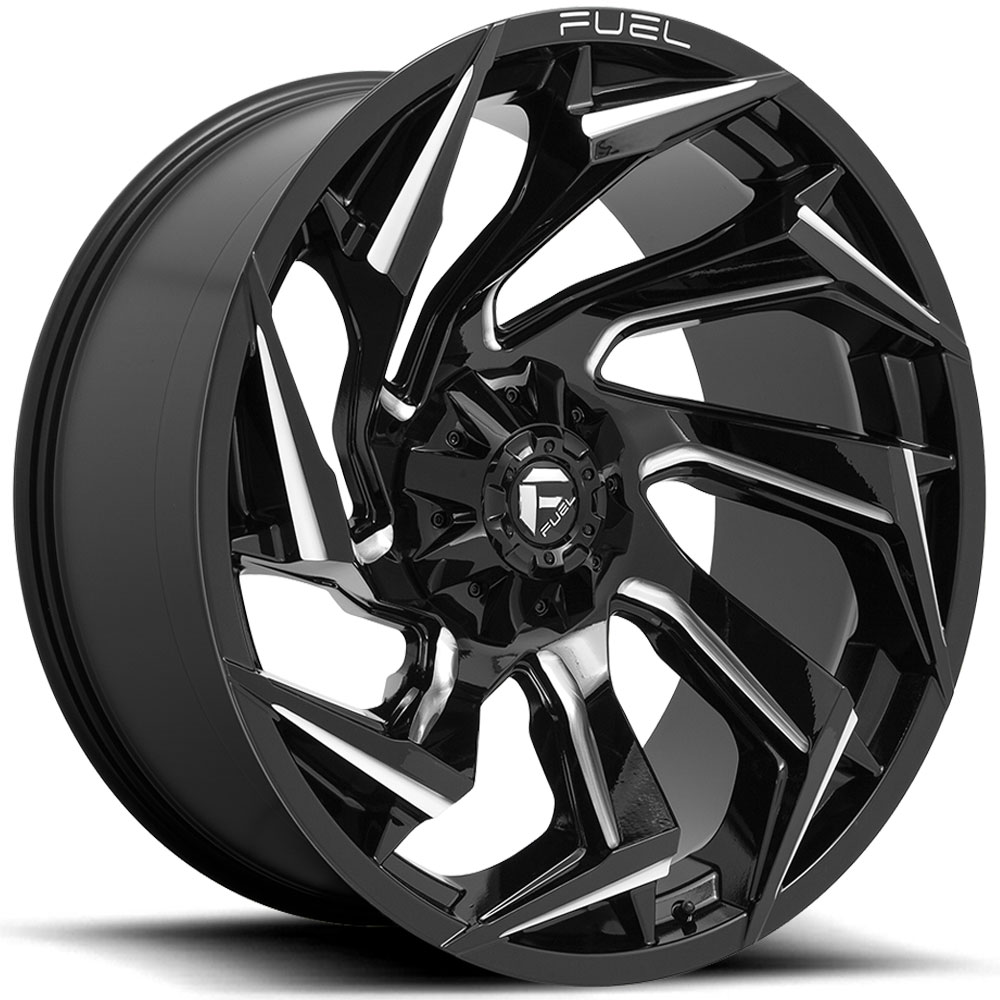 Fuel D753 Reaction  Wheels Gloss Black Milled