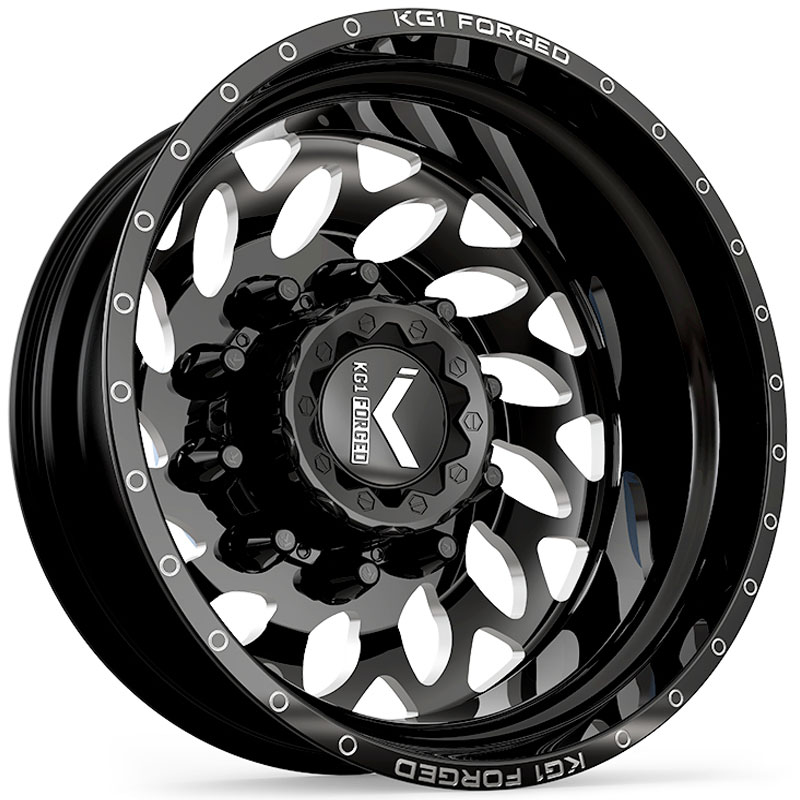 KG1 Forged KD007 Lotus Dually Rear  Wheels Gloss Black Machined