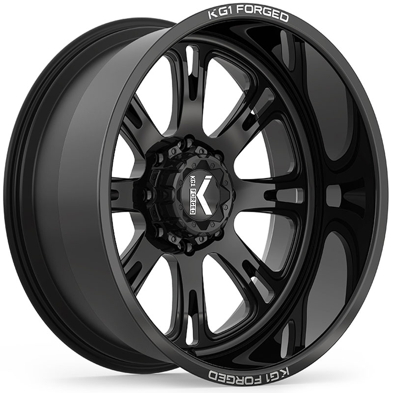 KG1 Forged KF012 Scale  Wheels Gloss Black Machined