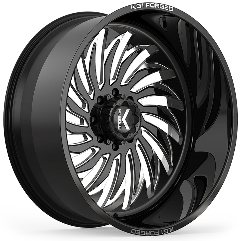 KG1 Forged KF017 Hurricane  Wheels Gloss Black Machined