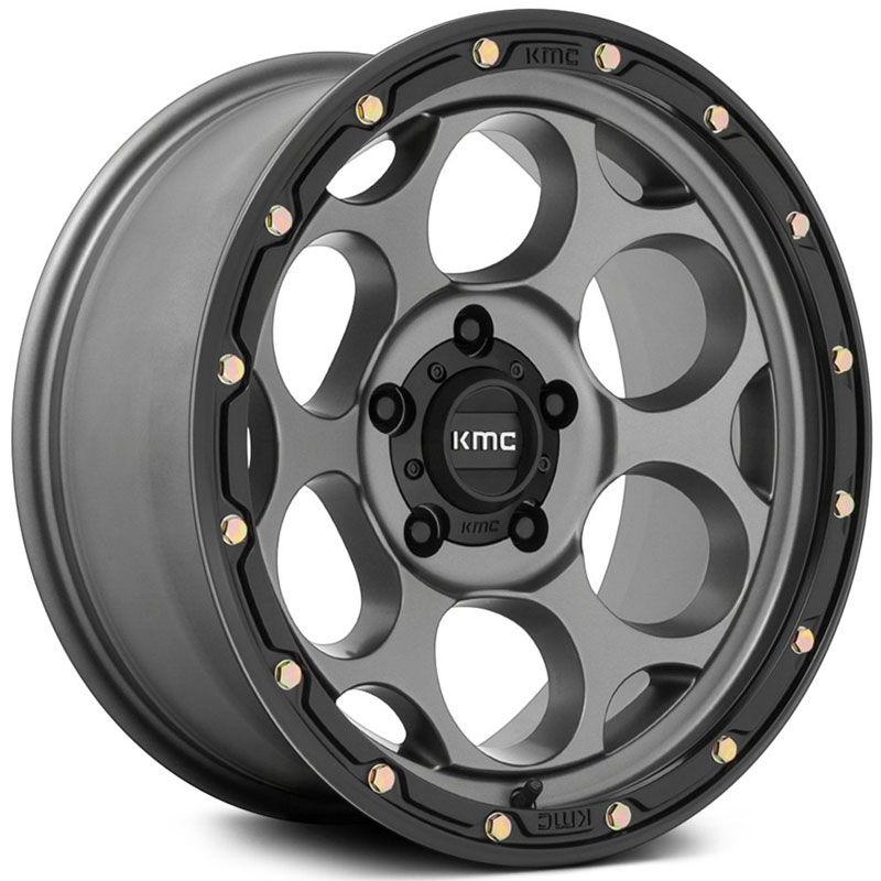 KMC KM541 Dirty Harry  Wheels Satin Gray w/ Black Lip