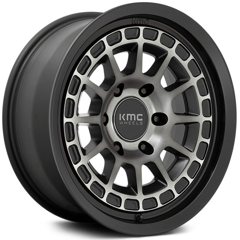 KMC KM719 Canyon  Wheels Satin Black w/ Gray Tint