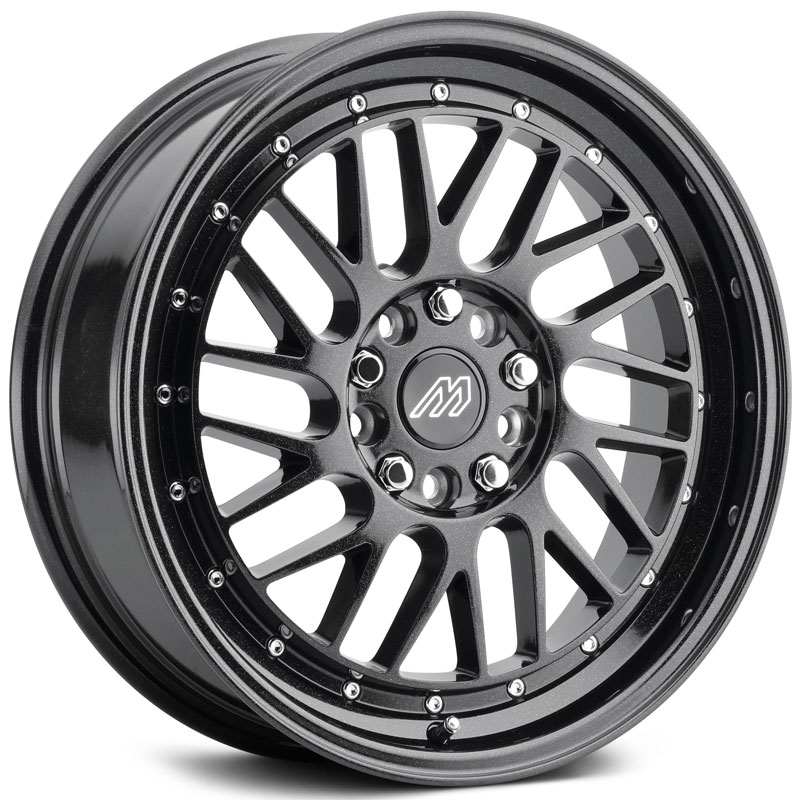 Mach MP.42  Wheels Metallic Black w/ Chrome Rivets