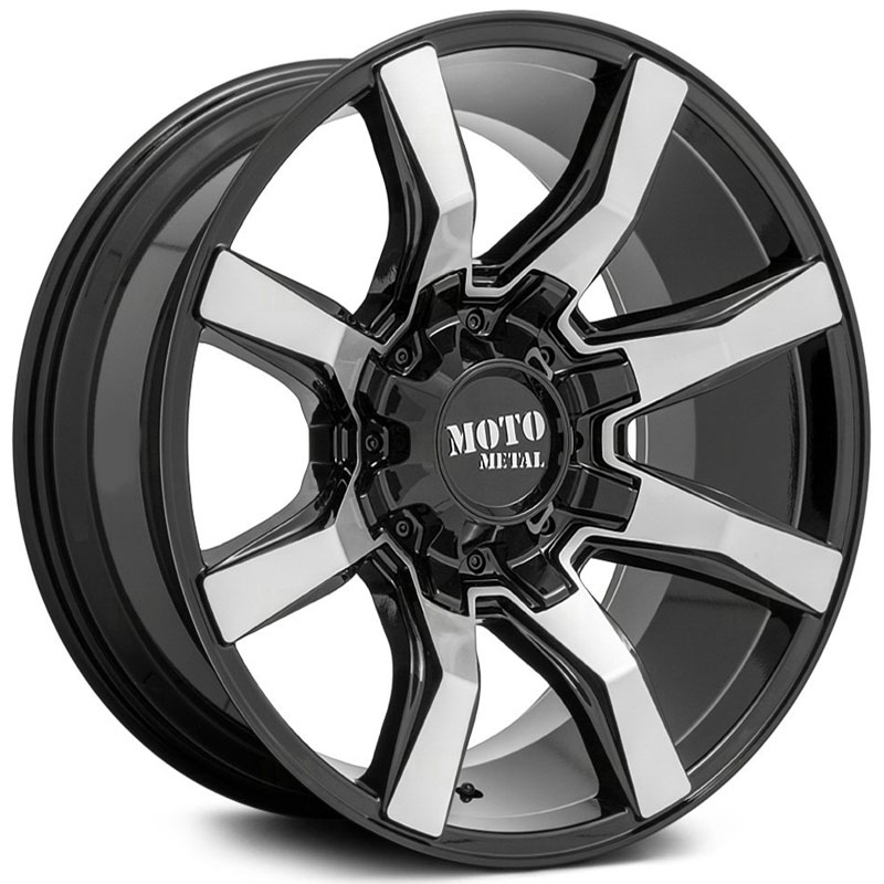 Moto Metal MO804 Spider  Wheels Gloss Black Machined