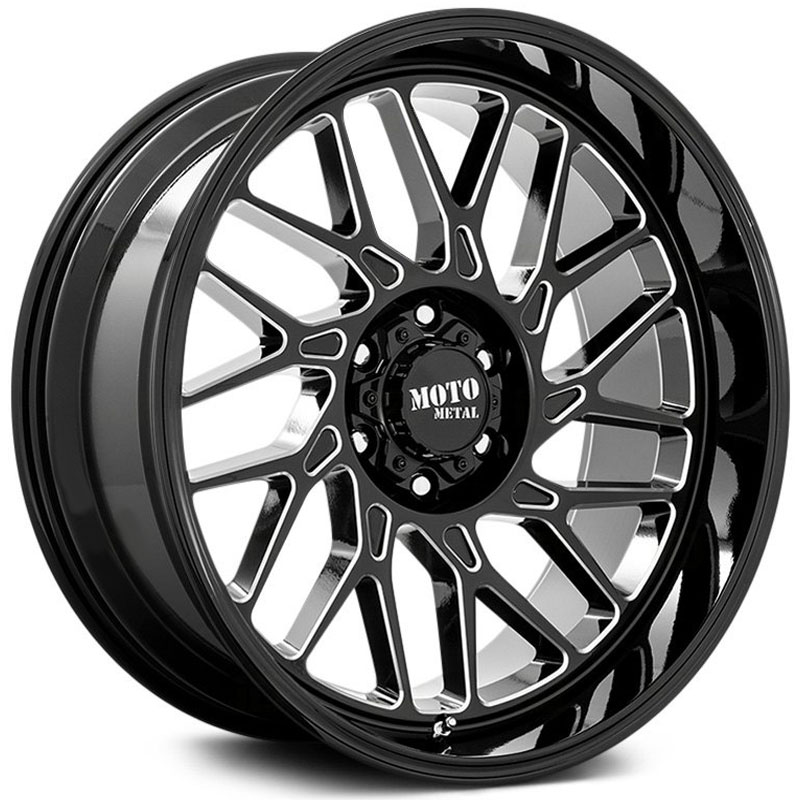 Moto Metal MO805 Predator  Wheels Gloss Black Milled