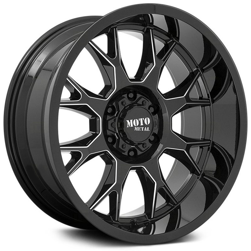 Moto Metal MO806 Talon  Wheels Gloss Black Milled