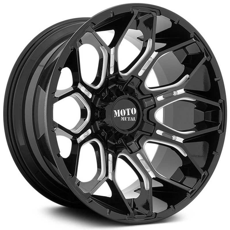 Moto Metal MO808 Sniper  Wheels Gloss Black Milled