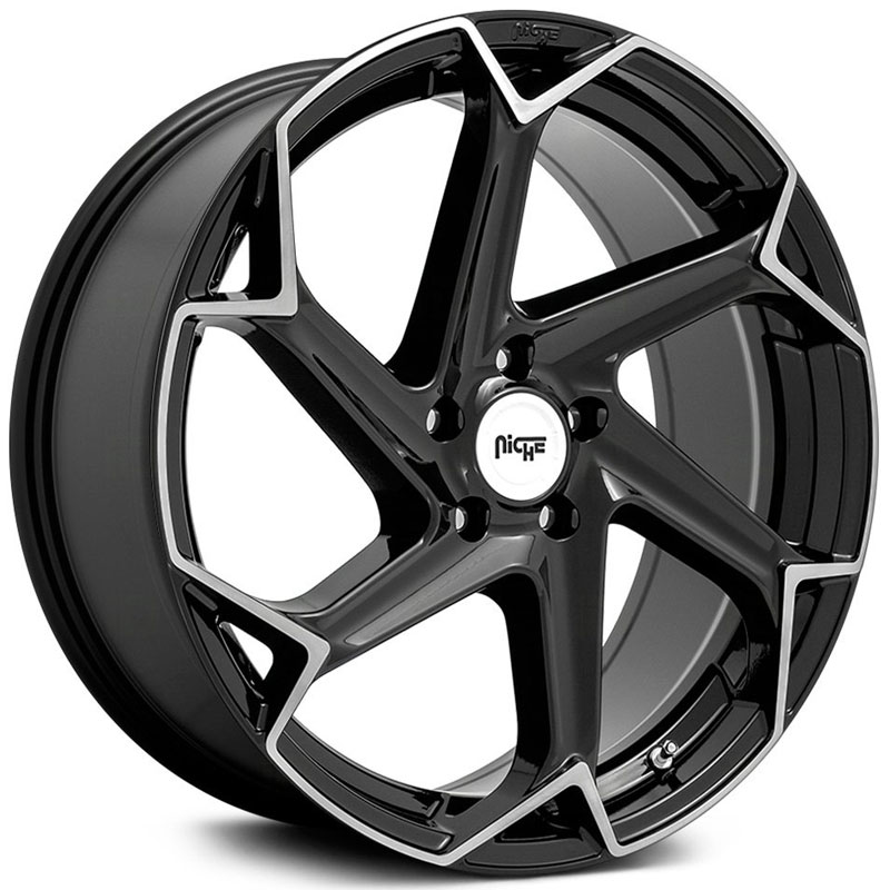 Niche M255 Flash  Wheels Gloss Black w/ Brushed Face