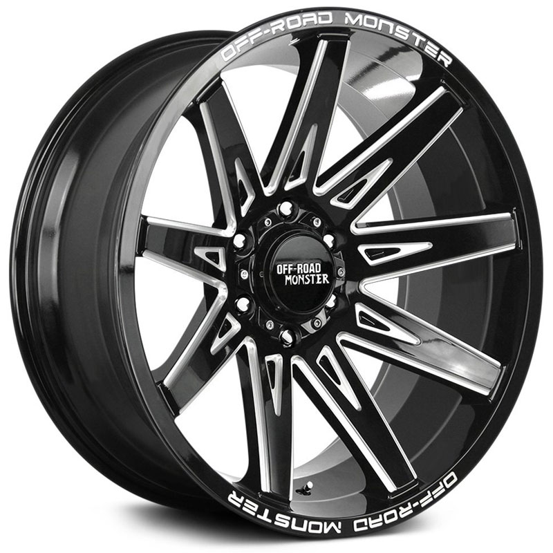 Off-Road Monster M25  Wheels Gloss Black Milled