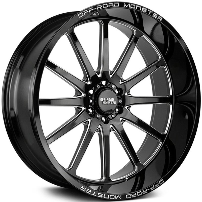 Off-Road Monster M26  Wheels Gloss Black Milled