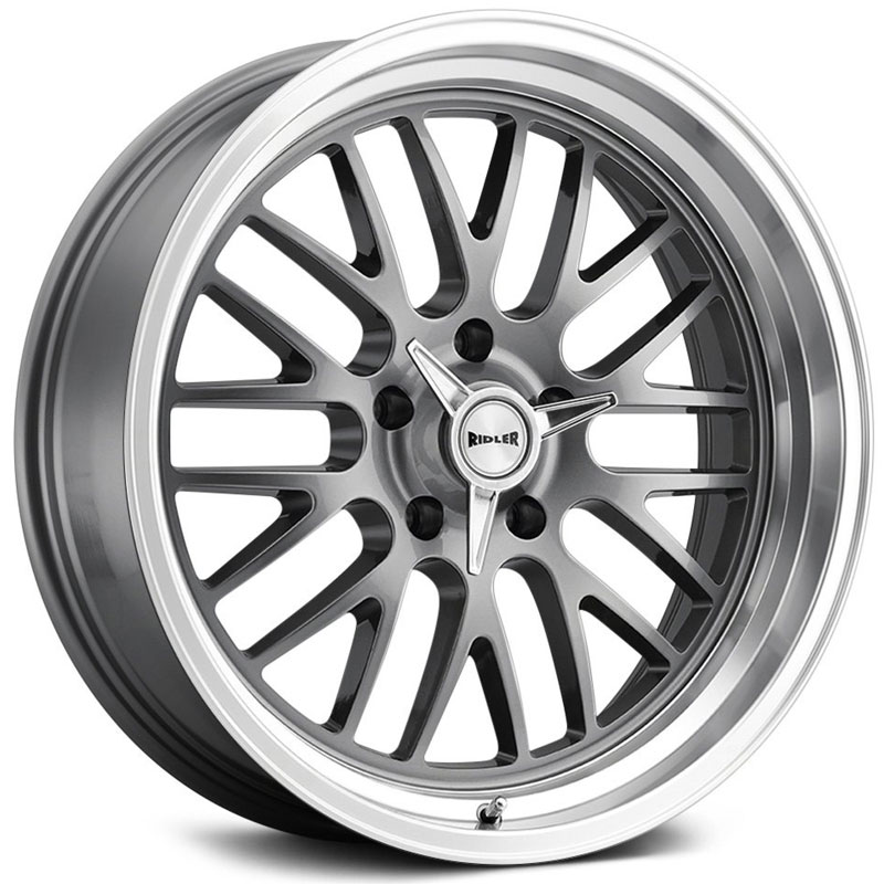 Ridler Style 607  Wheels Grey w/ Machined Lip