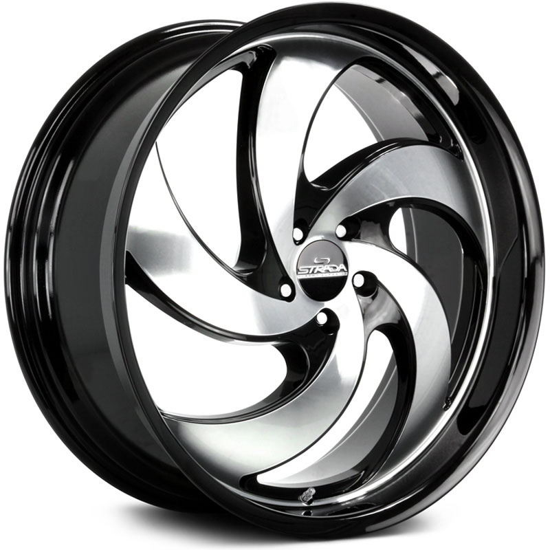 Strada Street Classics Retro 5  Wheels Gloss Black Machined