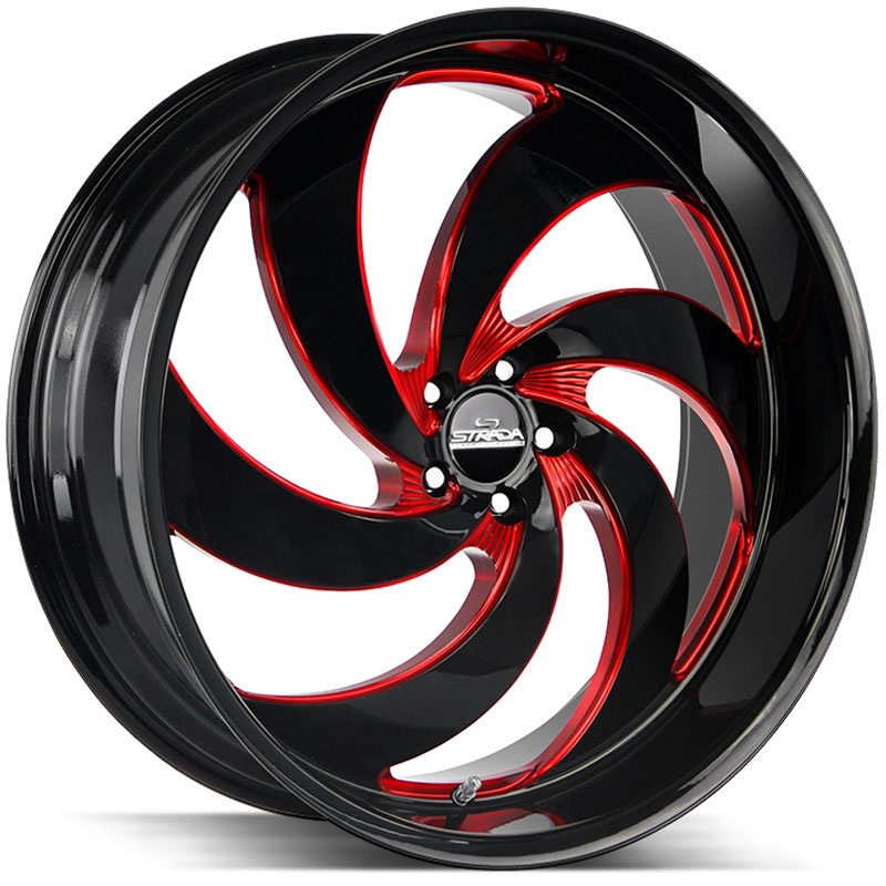 Strada Street Classics Retro 6  Wheels Gloss Black Candy Red Milled