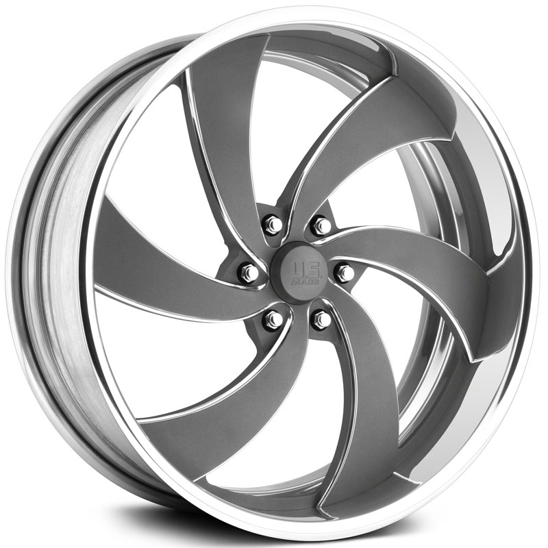 US Mags Desperado 6 US424  Wheels Gunmetal w/ Polished Lip